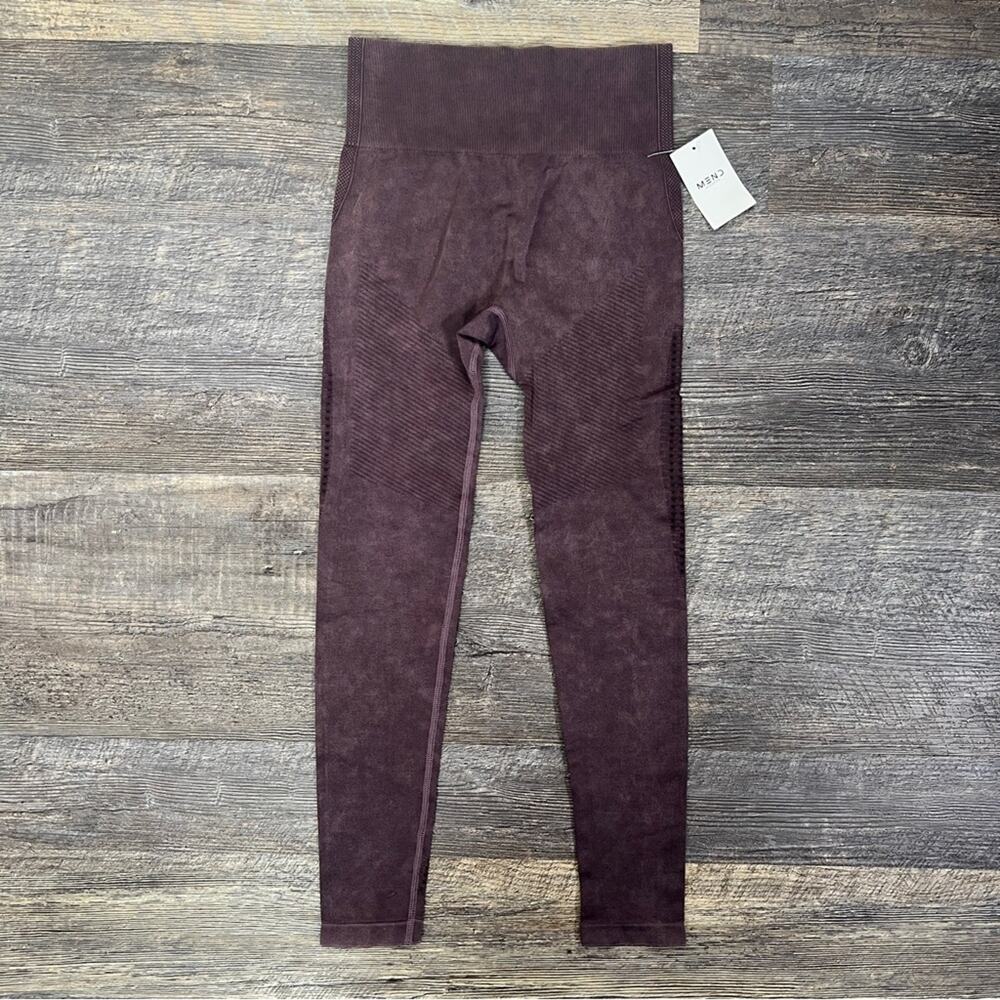 NWT Mend athletics purple moto style seamless legging pants size medium M B51